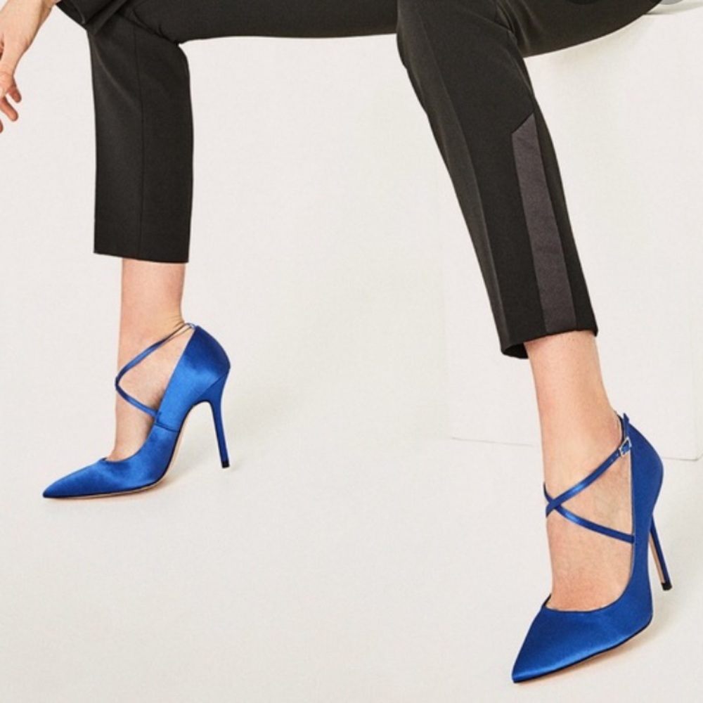Zara blue high heels
